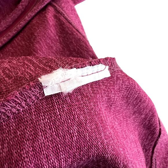 Gymshark Full Zip Hoodie Women’s Large Plum-Pull Zip Heathered Fleece Athleisure - Picture 12 of 12